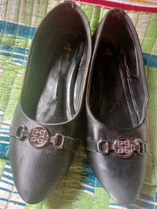 Black Flats with Silver Detail