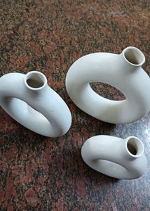 Ceramic flower vase set of 3 pis