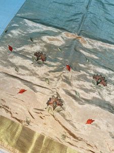 Elegant Gold Embroidered Saree