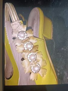 Yellow Slingback Flats