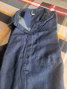 Beautiful  Half Shoulder Denim Outfit