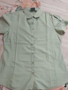 Light Pista Green Casual Shirt In L And XL