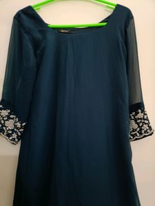 Teal Blue Georgette Set