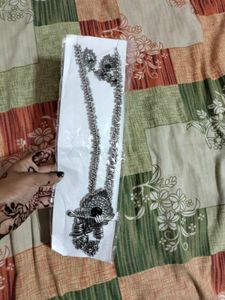 Silver Oxidized Necklace &amp; Earring Set