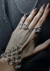 Goth Streetwear Hand Chains || Chainmail Jewellery