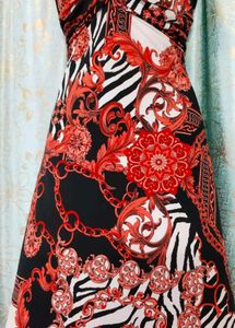 Patterned Midi Dress