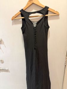 Black Maxi Dress With Strappy Back