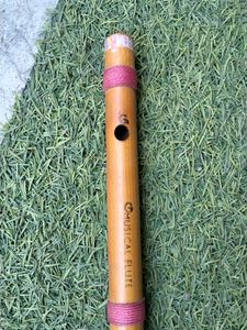 Bamboo Flute with Pink Ribbon