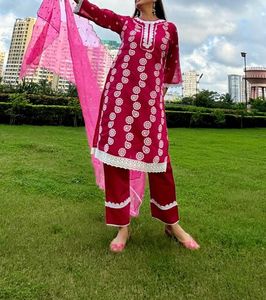 NEW WITH TAG - Rose Kurta, Pant And Dupatta Set