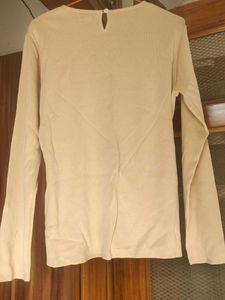 Elegant Beige Long Sleeve Top