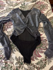 Sparkly Open-Back Bodysuit