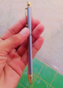 Royal Gold Finished White Stone Pen