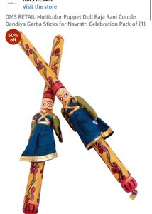 Handcrafted Indian Dolls Raja Rani Couple Dandiya