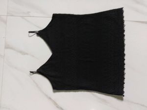 Combo Black Lace Cami nd Light Green cropped Top