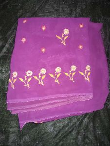 Embroidered Indian Sarees - Set of 2