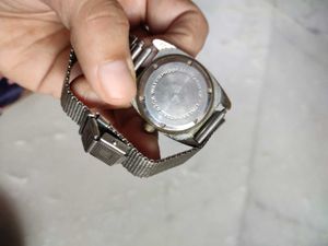 Vintage Silver HMT Watch