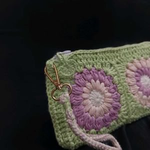 Crochet Flower Zipper Pouch 🌸✨