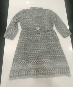 Patterned Grey Dress