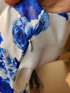 White Floral Mini Party Dress
