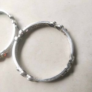 Slightly Used Pure Silver CZ Bangles (Size 2/4)