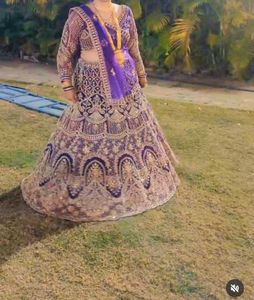 Elegant Purple Bridal Lehenga Choli
