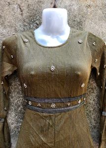 I. OLIVE SEXY LONG DRESS