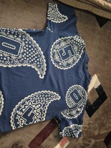 Mufti Blue Patterned T-Shirt