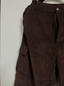Brown Corduroy Cargo Pants