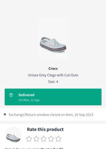 Crocs Unisex Grey Clogs