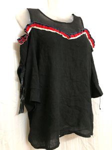 Black Cold shoulder Top