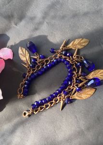 Charming Blue &amp; Gold Bracelet