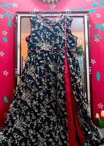 Ethical Black Floral Kurta