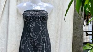 8296. Sparkly Black Mini Dress