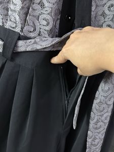 Patterned Sleeveless Jumpsuit with Belt