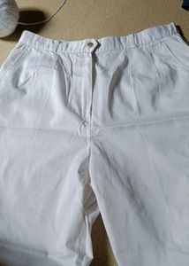 Formal White Cotton Pant