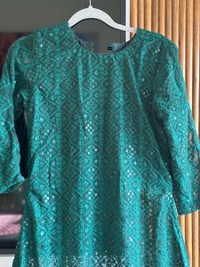 Tailored Made - Green Embroidered Kurta Set