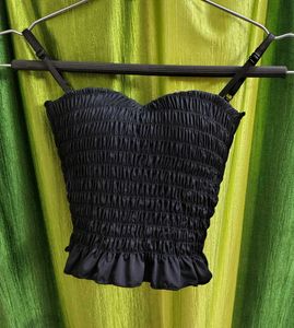 Black Smocked Cami Top