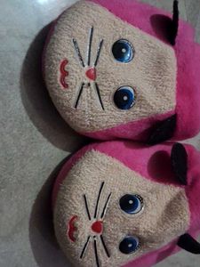 Cute Pink Mouse Slippers