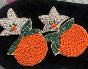 Handmade Orange Shaped Earnings