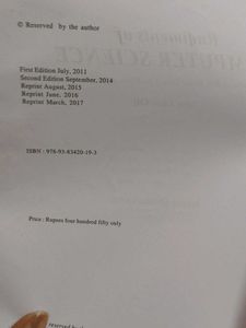 Rudiments Of Computer Science Part 2 . (2nd Edi)