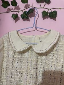 Elegant White Sheer Sleeve Dress