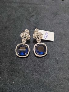 Blue Zircon Earrings