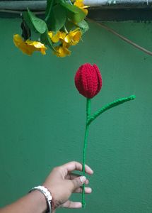 Crochet Red Tulips 🌷