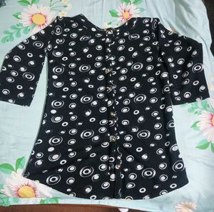 Patterned Button-Up Top