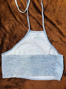 Cute Denim Halter Top
