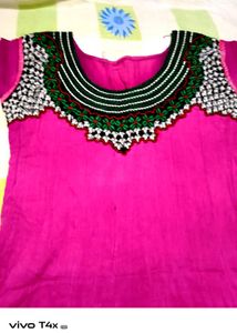 Pink Embroidered Kurta