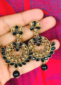 Black And Gold Earrings