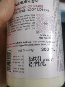 Nykaa Wanderlust Dreaming Of Paris Body Lotion