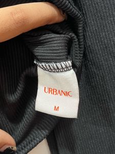 Urbanic Savana Black Ring Full Sleeve Crop Top