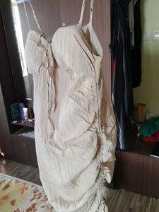 Elegant Beige Mini Dress